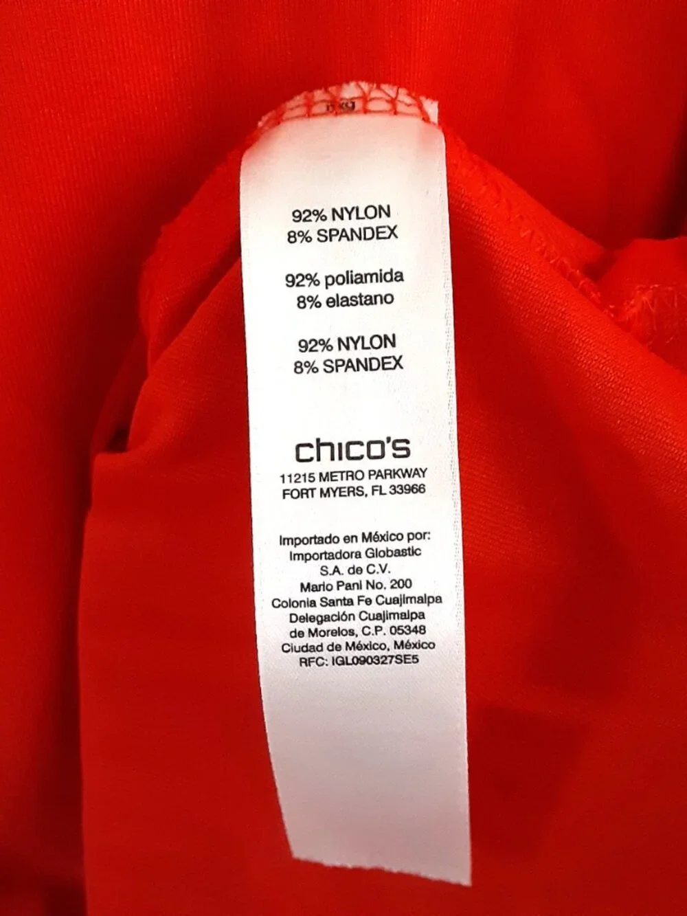 Chico's Size 2 (LARGE) Tank Top Pullover Business Casual Nylon Blend Orange - Picture 3 of 6